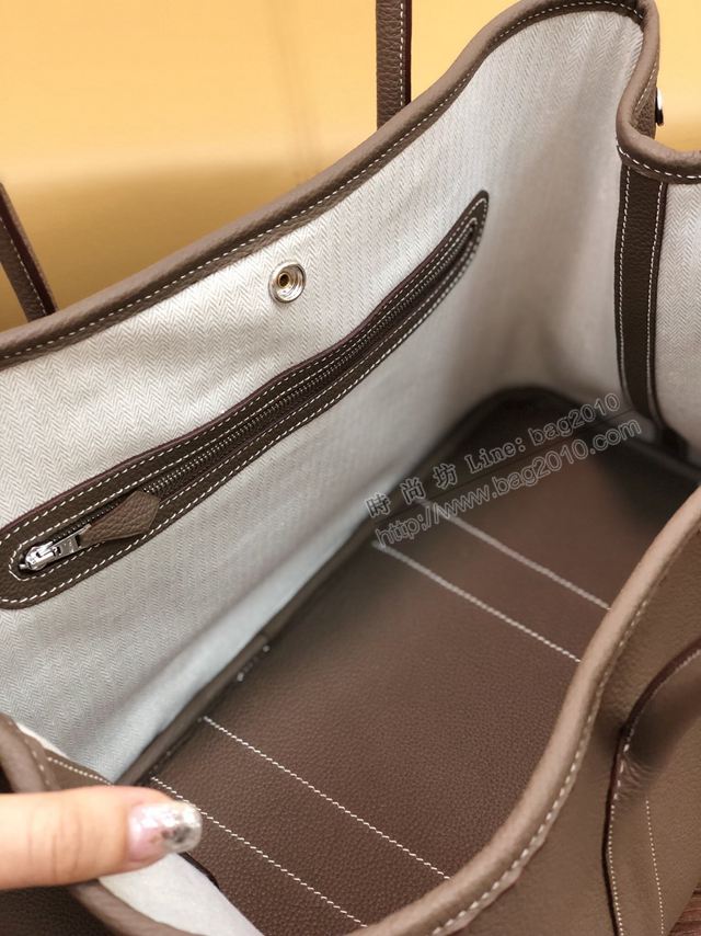 HERMES女包 花園包36cm Garden party  愛馬仕togo皮手提包 大象灰  Ama1641